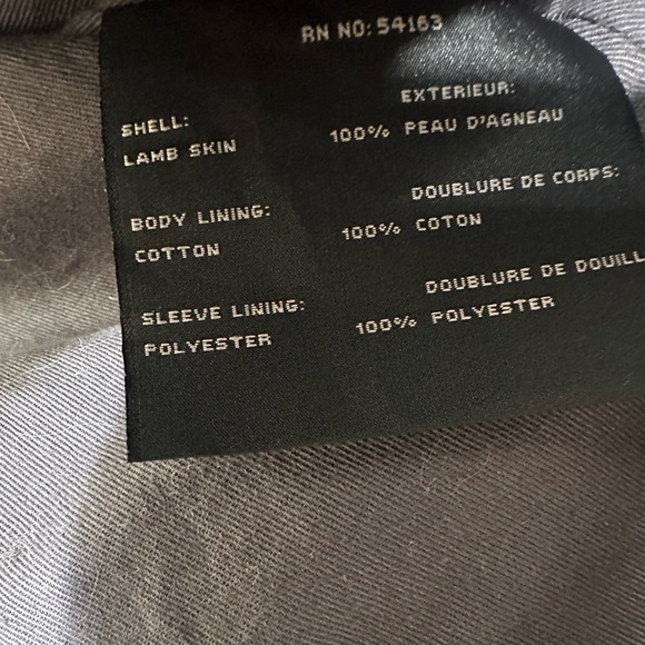 Andrew Marc Lamb skin Leather butterfly lining moto jacket black size XS - Picture 9 of 13